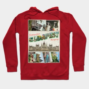 Greetings from Budapest in Hungary vintage style retro souvenir Hoodie